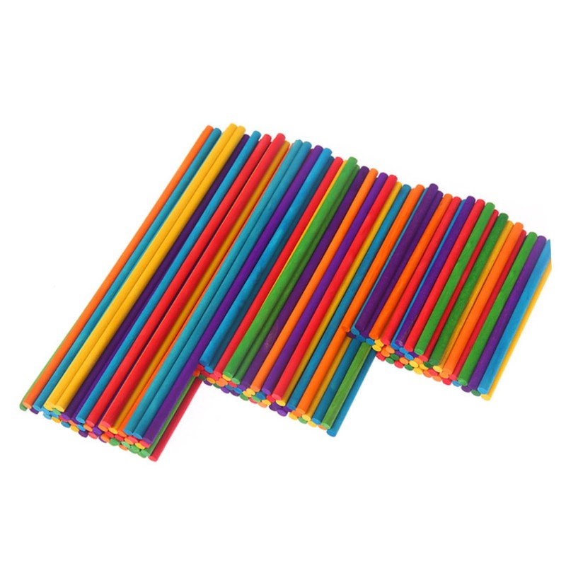 STOBOK 100pcs DIY Matchsticks Colored Wood Dowel Rods for DIY