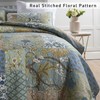 Yvooxny Quilt Set Queen Bedspread Reversible Green Farmhouse Garden Coverlet