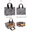Creative Leopard Print Tote Bag Set, Large Capacity Waterproof Printed
