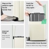 Cesun Small Bathroom Trash Can with Lid Soft Close, Step