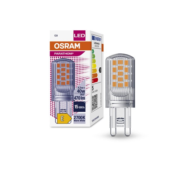 OSRAM LED bulbs with retrofit plug-in base G9, 40 W