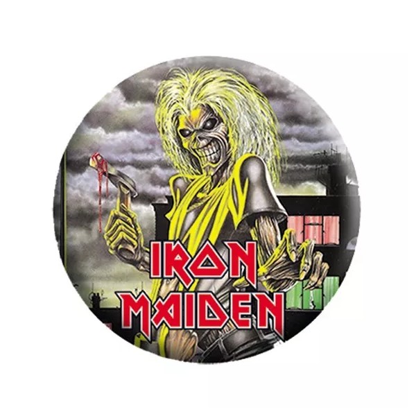 Iron Maden Eddie 1.25" Rd Pinback Button /1¼" Pin Approx.