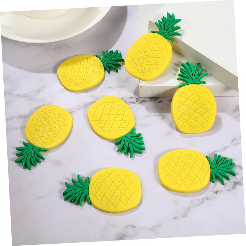 Garneck Office Decor 10pcs Refrigerator Magnets Pineapple Refrigerator Magnets Fruit