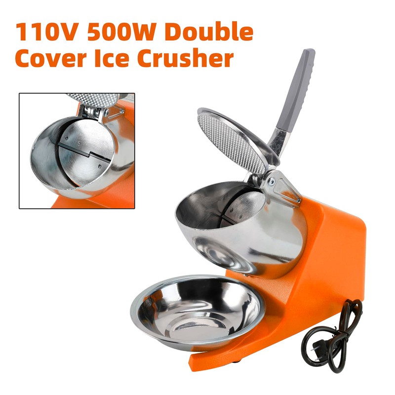 MAD HORNETS Electric Ice Crusher Machine 143LBS/Hr Snow Cone Maker