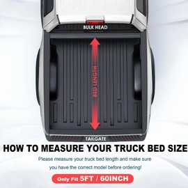 XTWEEX Soft Roll Up Truck Bed Tonneau Cover Fits for 2020-2026 Jeep Gladiator Fleetside (Not for Stepside) 5 FT (60.3") Bed