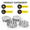 Opuweiy Wheel Center Caps, Outer Diameter 54mm, Card Diameter 50mm,
