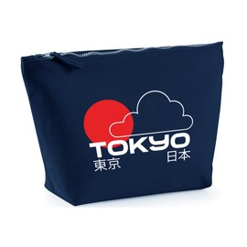 Hippowarehouse Tokyo Sun and Cloud Printed Make up Cosmetic wash Bag 18x19x9cm