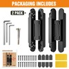 Lipshome 9.7" Hidden Door Hinge/Concealed Hinges,Invisible Hinges,Invisible Door Silent 180
