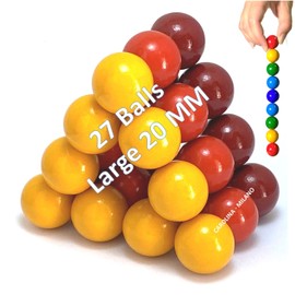 Science Kit Toys 27 PCS Colorful Magnets Building Blocks, Large Hematite Magnetic Stones, Stress Relief Autism, Home Office Kids Adults Intelligence Development Educational Birthday Party