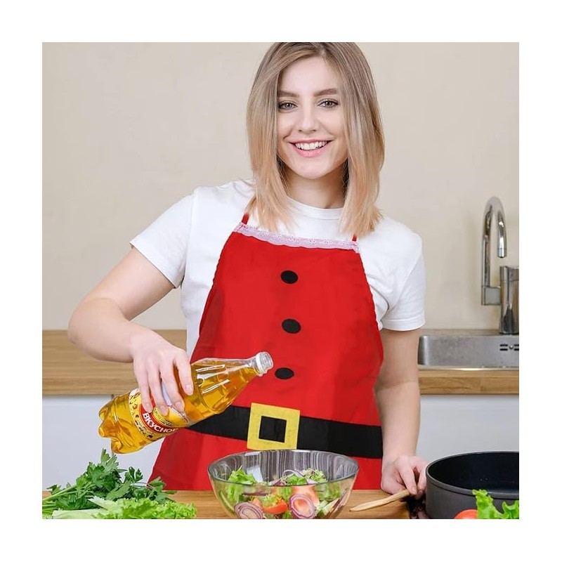 Uten Christmas Apron, Cooking Apron, Waterproof, for Cooking, BBQ, Kitchen