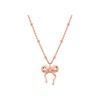 Gold&Deer 14KGP Lovely Line Ribbon Necklace White Gold / 골드앤디어