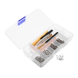 KONTONTY Glasses Repair Kit Assortment of Screws and Nuts for Eyeglass and Sunglasses Repair Easy to Use Tool Kit with Screwdriver Suitable for All Eyewear Styles