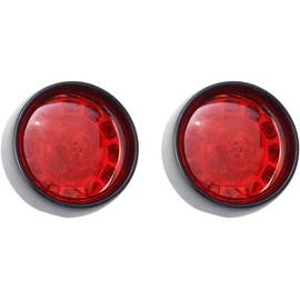Custom Dynamics PB-BB-R-1156BR Probeam Bullet Bezel LED Turn Signal Inserts for Models with 1156 Contact Bases - Black/Red Lens