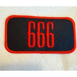 666 Patch Number of The Beast Embroidered Iron-On Satanic Devil Emblem