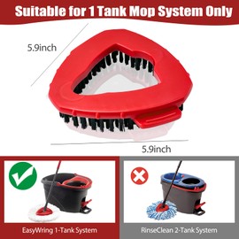 Scrub Brush, 2 Pack Spin Scrub Brush Replacement Head, Stiff Bristle Cleaning Brush for Kitchen Bathroom and Various Hard Surfaces