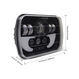 CHUSYYRAY 7''x6'' LED Headlight Headlamp For Chevy Express Cargo Van 1500 2500 3500 Truck