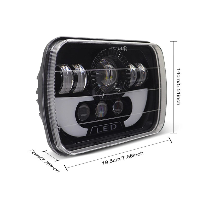 CHUSYYRAY 7''x6'' LED Headlight Headlamp For Chevy Express Cargo Van
