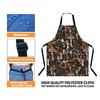 BGBDEIA Mushrooms Berries Apron Adjustable Neck Bib Apron for Men