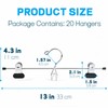Amber Home 20 Pack Heavy Duty Metal Pants Skirt Hangers,