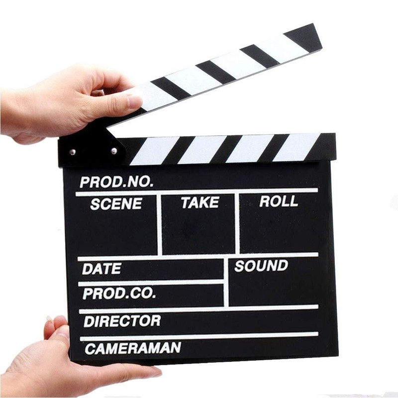 BERON Professional Vintage TV Movie Film Clap Board Slate Cut
