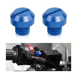 zipelo Motorcycle Mirror Screw, 2 Pcs Mirror Hole Plugs for Motor Rearview Mirrors, Blanking Motorcycle Decorative Accessories, Aluminum Alloy Screws Plug (Right/Blue)