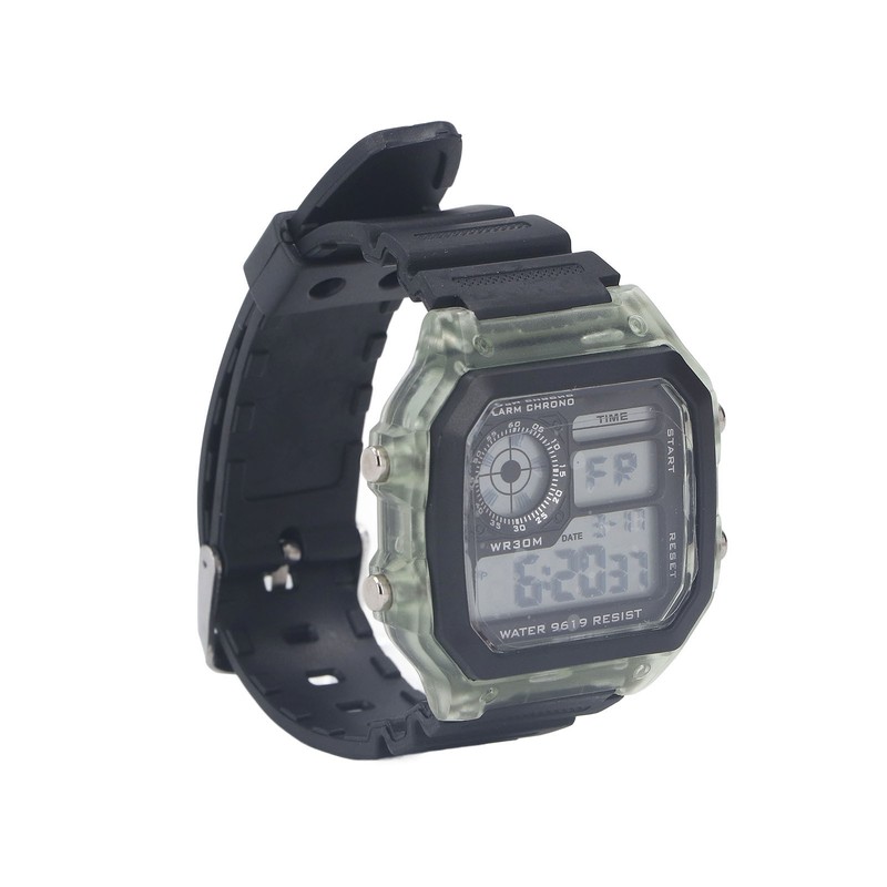 Electronic Sports Watch 12 24 Hours Waterproof Digital Wrist Watch