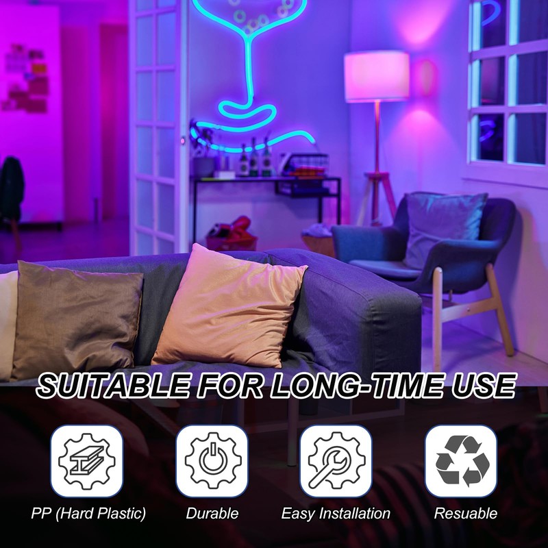 PATIKIL LED Strip Light Clips, 60 Pack Light Hooks Fixing