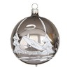 Christmas Tree Bauble 8cm "Antique silver" by "Jingle Bells Lauscha"