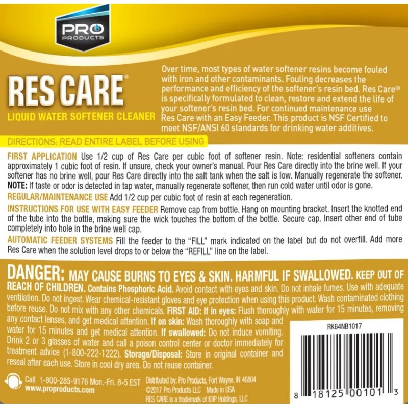 Res Care® Liquid Resin Cleaner - 0.5 gal. RK64N
