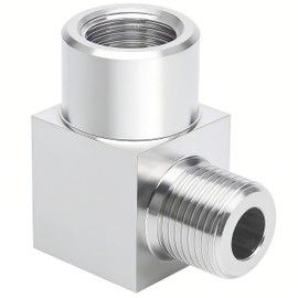 Lophtnix 304 Stainless Steel Square 90 Degree Street Elbow Pipe Fitting 3/8" NPT Female x 3/8" NPT Male,1pc