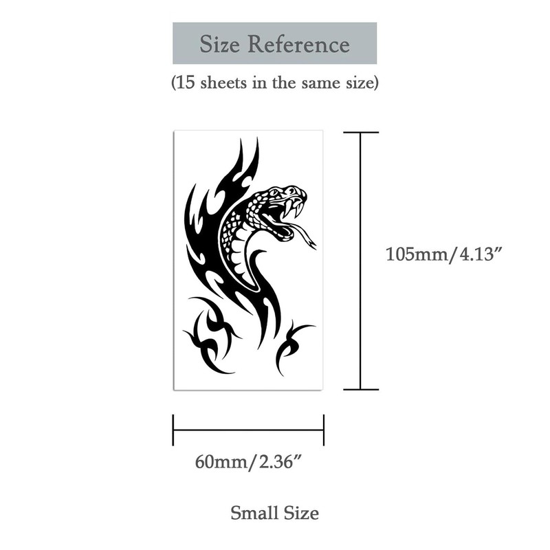 Oottati 15 Sheets Small Cute Hand Arm Temporary Tattoo Stickers