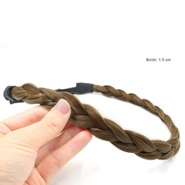 PARXITN Women's Hair Band, 3 Strands, Adjustable Braided Headband, Natural Blonde Headbands for Women, Synthetic Hair Braid Hairband, Braided Elastic Headband