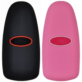 REPROTECTING Silicone Rubber Key Fob Cover Compatible with (5 Buttons) 2011-2015 Ford Edge Escape Explorer Flex Focus Taurus M3N5WY8609 7812A-5WY8609 164-R8092 (Black Pink)