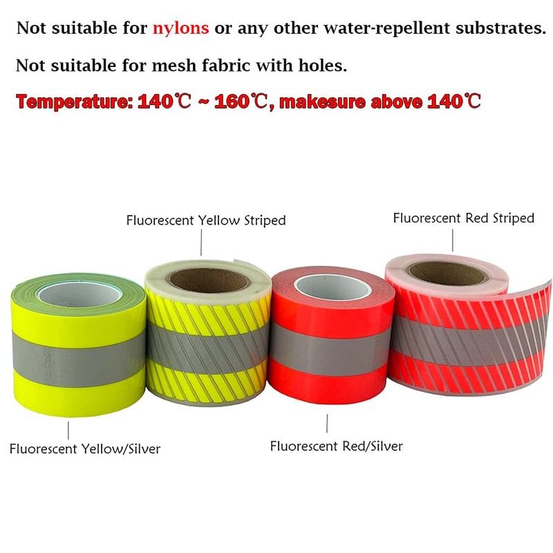 NOZUONO High Visibility Reflective Heat Transfer Vinyl Iron On Tape