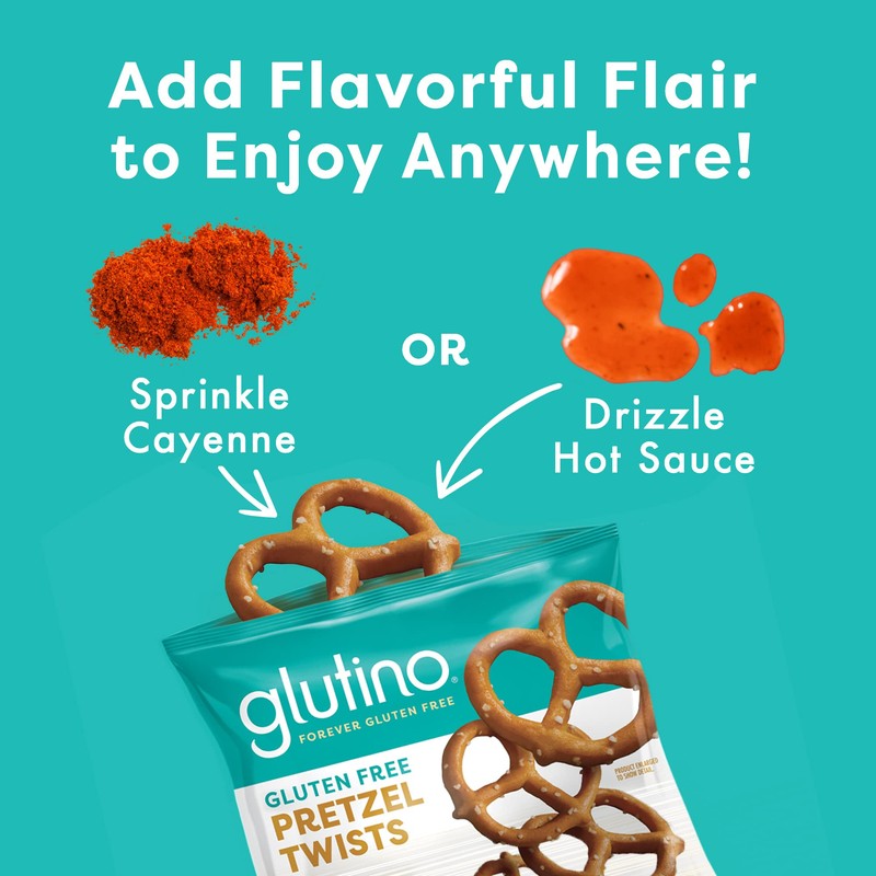 Glutino Gluten Free Pretzel Twists, Gluten Free Snacks, 1 oz.