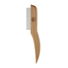 Mikki Bamboo Anti-Tangle Flea and Tick Removal Comb for Dog, Cat, Puppy, for All Coat Types, Removes Flea Eggs, Handmade from Natural Sustainable Bamboo
