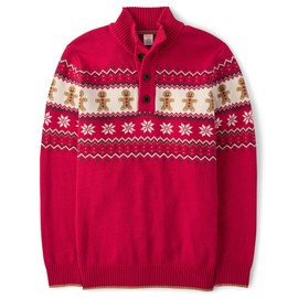 Gymboree,Holiday Long Sleeve Sweater,Christmas Gingerbread,Large (Adult)