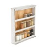 Nisorpa 3 Tier Spice Rack Wall Mount, Rustic Burnt Wood