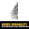 Dewalt DW1720 Juego de brocas para taladro con punta centradora,