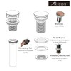 Akicon Copper Push Button Bathroom Sink Drain Stop & Pop