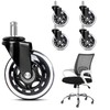 5 Pack Heavy Duty Rubber Office Chair Caster Wheels, Universal