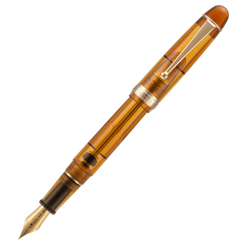 Asvine V126 Vacuum Filling Fountain Pen Fine Nib, Transparent Brown