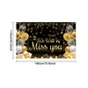 Mocsicka We Will Miss You Backdrop Banner Extra Large Black