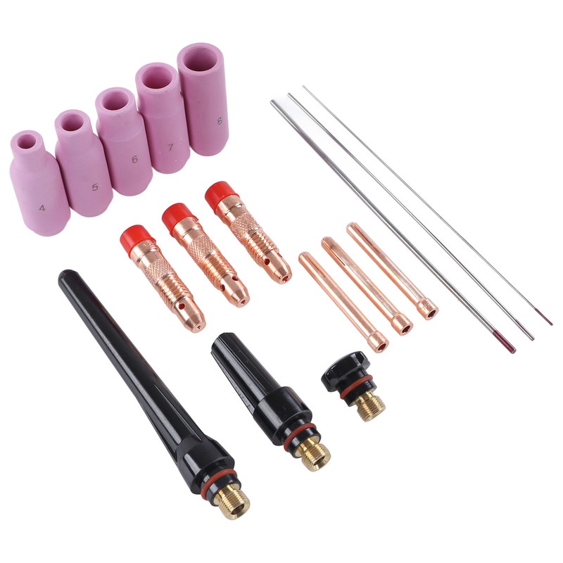 17Pcs TIG Welding Set ABS Argon Arc Welding Torch Glass