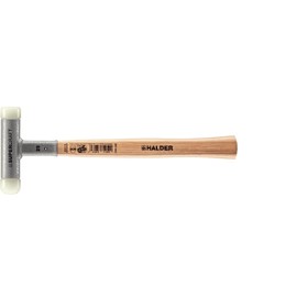 Supercraft 3366.225 Soft Hammer with Vibration-Absorbing Ergonomically Shaped and Painted Hickory Handle and Rounded Insert Diameter 25 mm