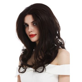 WIG ME UP TYM-061-LF-4/6 Women's Wig Lace Front Long Wavy Voluminous Dark Brown