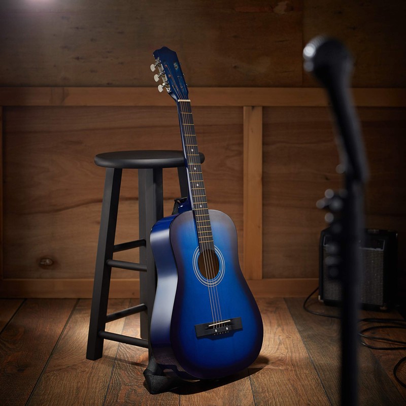 Ashthorpe 38-inch Beginner Acoustic Guitar Package (Blue), Basic Starter Kit