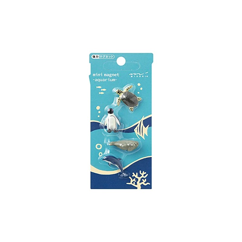 DESIGNPHIL Midori 49883006 Mini Magnet, Aquarium Pattern A