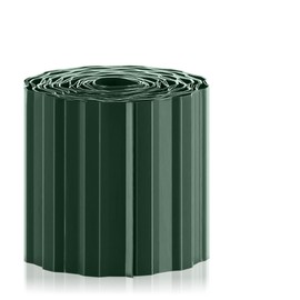 com-four® lawn edging made of plastic - flower bed edging for lawns, flower beds or as a mowing edge., Green