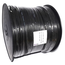 kenable Twin RG6U Coaxial Satellite Freeview Virgin Cable 100m Reel Black [100 metres]